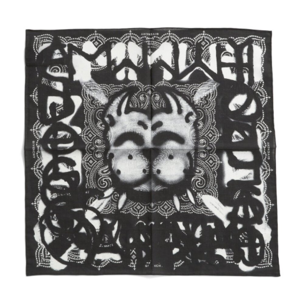 New Givenchy x Chito Dog Bandana Cotton Scarf Mask Headband Pocket Square